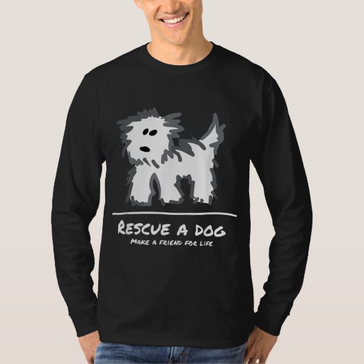 Redding een hond niet kopen adopt! Dierenvriend T-shirt (Voorkant)
