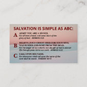 Redding Eenvoudig als ABC Christelijke evangelie o Visitekaartje (Voorkant)