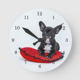 Redding Franse Bulldog Dog Ronde Klok