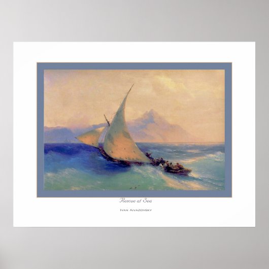 Redding in Zee~ Ivan Aivazovsky Poster (Voorkant)
