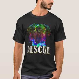 Redding mam adopteert liefde paw en hond redding t-shirt