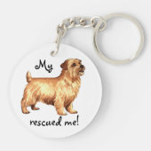 Redding Norfolk Terrier Sleutelhanger (Achterkant)