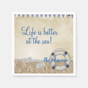 Redding op zand servet