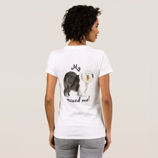 Redding oude Engelse Sheepdog T-shirt (Achterkant volledig)