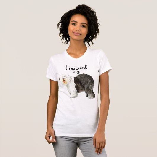 Redding oude Engelse Sheepdog T-shirt (Voorkant volledig)