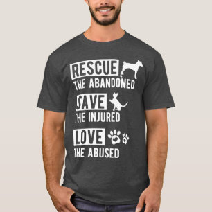 Redding Red Love Animal Shelter Adopteer Dog Cat T-shirt