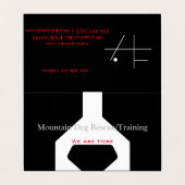 Redding van bergdog/training visitekaartjes (Buitenkant ongevouwen)