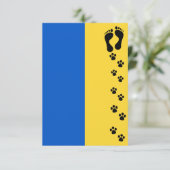 Redding van dieren in Oekraïne Bedankkaart (Staand voorkant)