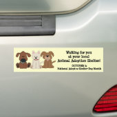 Redding van dierenadoptie/schelpdieren bumpersticker (Op auto)