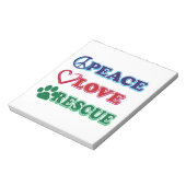 Redding van vredesliefde notitieblok (Gedraaid)