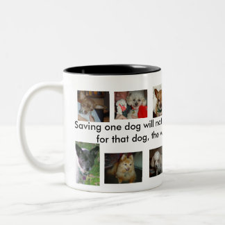 Redding verandert de wereld van de Dog Tweekleurige Koffiemok