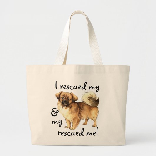 Redding voor Tibetaans Spaniel Grote Tote Bag (Voorkant)