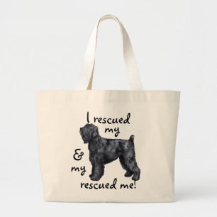 Redding zwarte Russische Terrier Grote Tote Bag