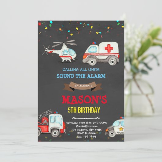 Reddings noodbverjaardag kaart (Staand voorkant)