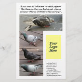 Reddingsactie Duivenpoot Verwonding Aanpasbare Ver Flyer (Achterkant)