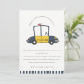 Reddingsauto van de politie van de marine Kind elk Bedankkaart (Staand voorkant)