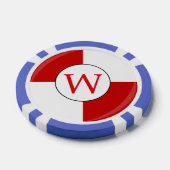 Reddingsboei Monogram Kruisschip Poker Chips (Enkel)