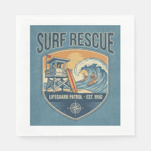 Reddingsbrigade Surf Patrol Opgericht 1950 Servet
