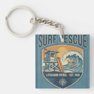 Reddingsbrigade Surf Patrol Opgericht 1950 Sleutelhanger