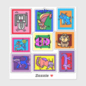 Reddingsdieren Art Sticker (Vel)