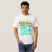 Reddingsdieren bijen redden Recyclen plastic aarde T-shirt (Voorkant volledig)
