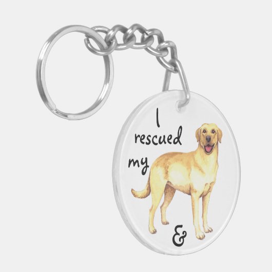 Reddingsgele lab sleutelhanger (Voorkant Links)