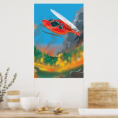 Reddingshelikopter Poster (Keuken)
