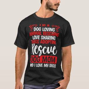 Reddingshond Dog moeder Shelter Dog Day Dog Rescul T-shirt