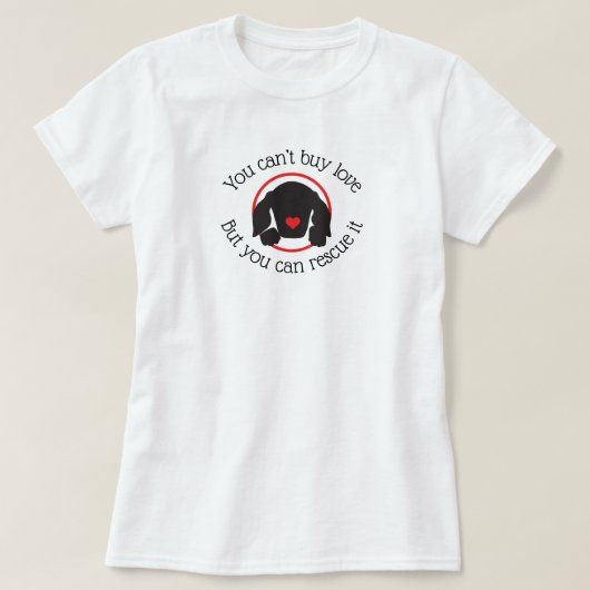 Reddingshond Liefde Dames Basic T-Shirt (Design voorkant)