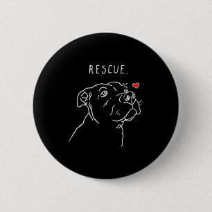 Reddingshond Tbull Tekening Reddingsmoeder Adoptee Ronde Button 5,7 Cm