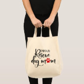 Reddingshond - "Trotse Reddingshond Moeder" Blad Tote Bag (Voorkant (product))