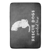 Reddingshonden hier karton badmat (Voorkant Verticaal)