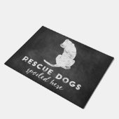 Reddingshonden hier karton deurmat (Schuin)