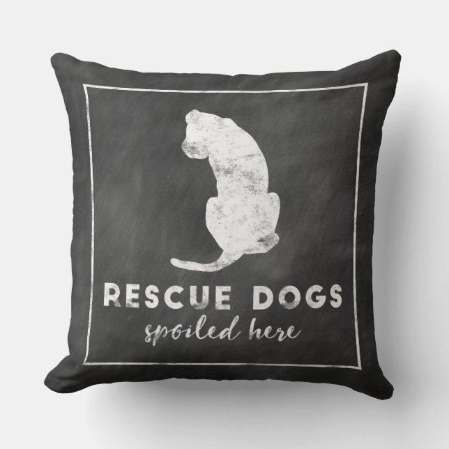 Reddingshonden hier  karton kussen (Voorkant)