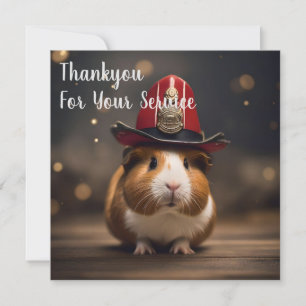 **"Reddingsklaar: cavia in het Pet van een brandwe Bedankkaart