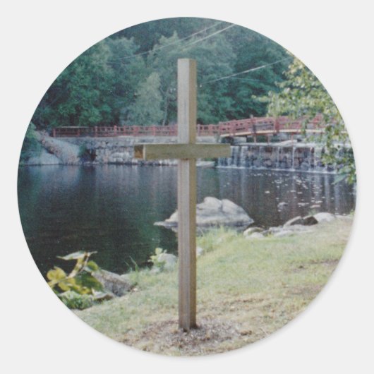 Reddingskruis Ronde Sticker (Voorkant)