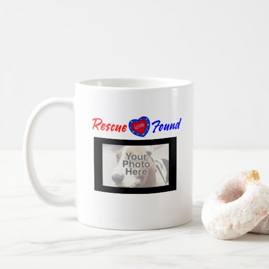 Reddingsliefde gevonden koffiemok (Met donut)