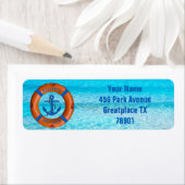 Reddingsmiddelen met Zee- en ankerplaats of jachte Etiket (Insitu)