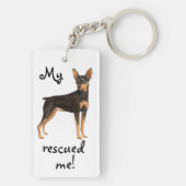 Reddingsminiatuur Pinscher Sleutelhanger (achterkant)