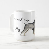 Reddingsminiatuur Schnauzer Koffiemok (Voorkant links)