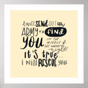 Reddingssong Lyrics : Witte rand Poster