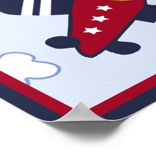 Reddingsvoertuig nr. 4 Poster/afdruk vliegtuig Poster (Hoek)