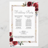 Reddish Floral Elegant Rustic White Wedding (Achterkant)