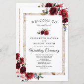 Reddish Floral Elegant Rustic White Wedding (Voorkant / Achterkant)