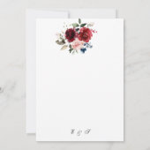 Reddish Floral Elegant Rustic White Wedding Kaart (Achterkant)