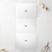 Reddish Magenta decoratief Drieluik Kaart (Binnen)