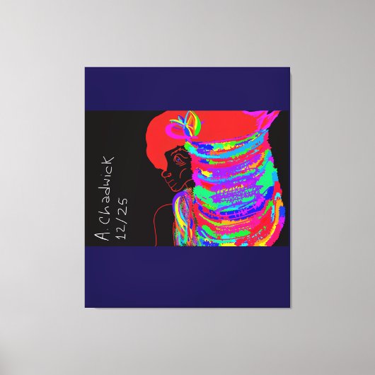 Reddish-Orange Fox Warrior Princess  Canvas Afdruk (Voorkant)