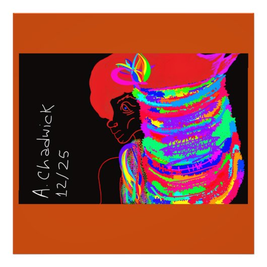 Reddish-Orange Fox Warrior Princess Foto Afdruk (Voorkant)