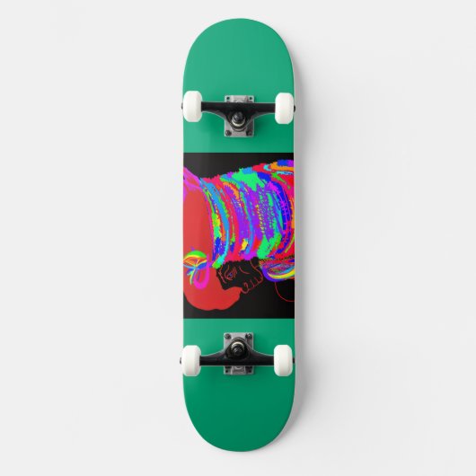 Reddish-Orange Fox Warrior Princess Skateboard (Voorkant)
