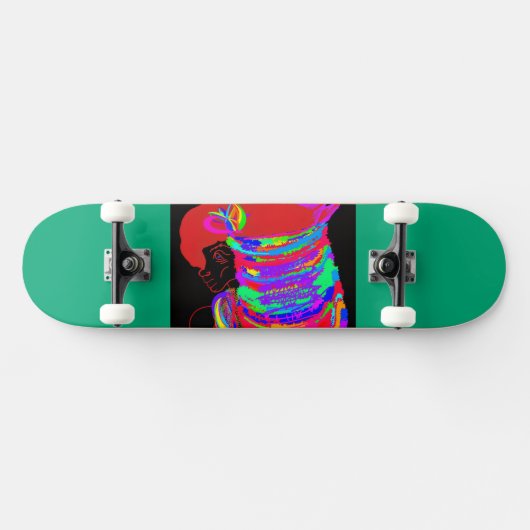 Reddish-Orange Fox Warrior Princess Skateboard (Horz)